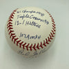 Bob Feller Signed Heavily Inscribed Career STAT Baseball JSA COA