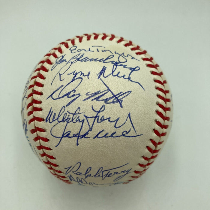 1961 New York Yankees World Series Champs Team Signed Baseball Mickey Mantle JSA