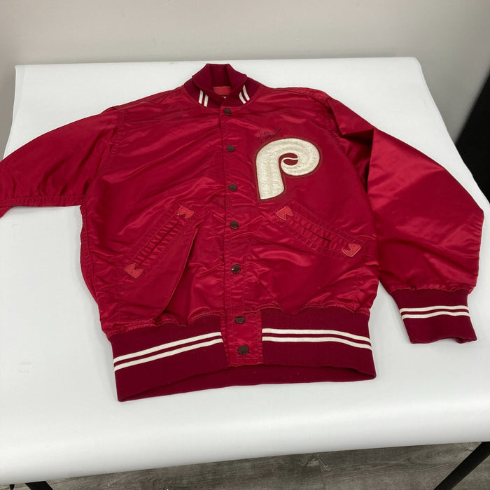 Larry Milbourne Game Used Signed 1983 Philadelphia Phillies Wilson Jacket