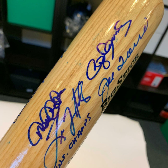 2000 NY Yankees WS Champs Team Signed Bat Derek Jeter Mariano Rivera Steiner COA