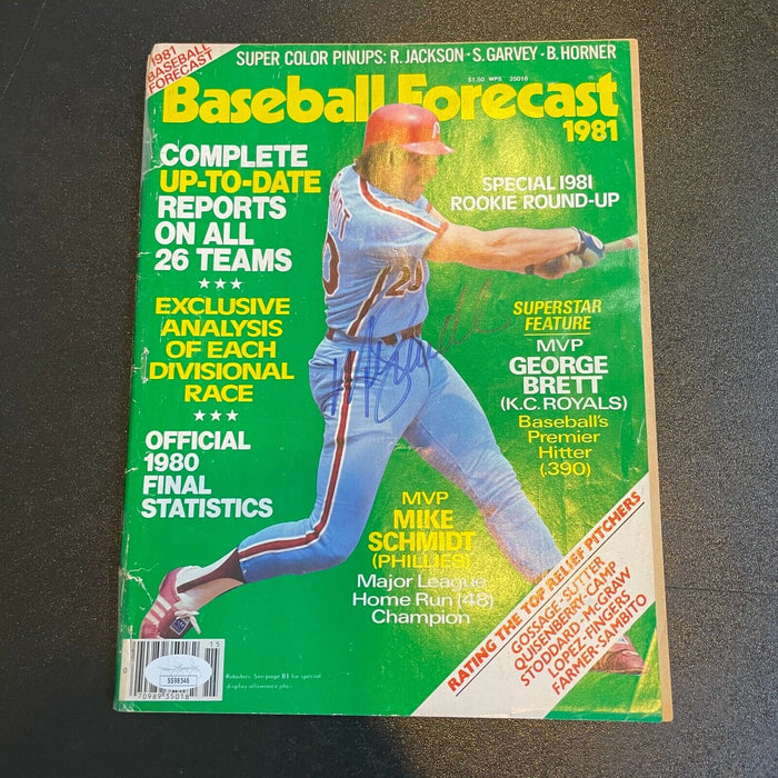 Mike Schmidt Signed Autographed Vintage 1981 Baseball Magazine JSA COA