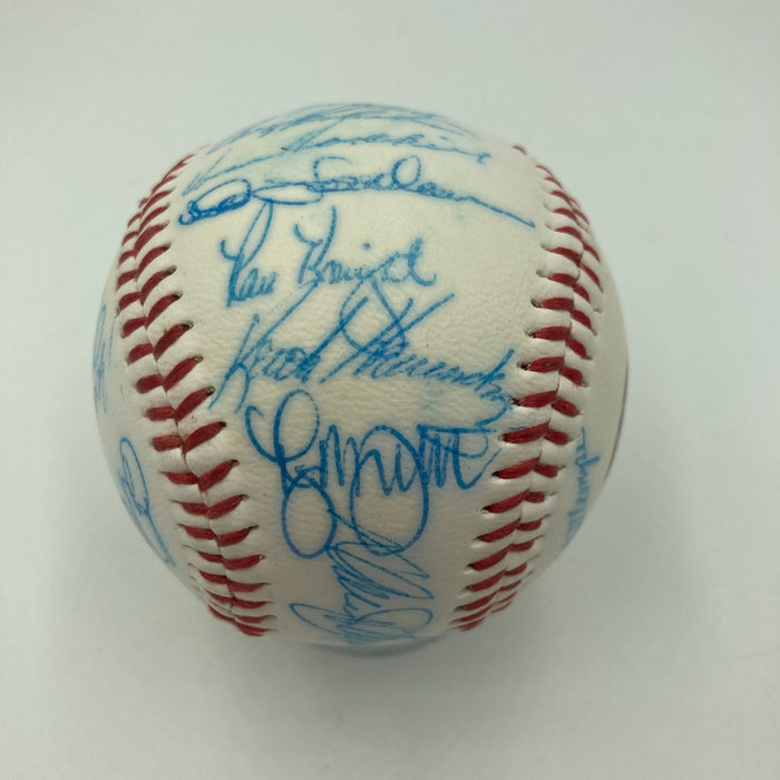 Vintage 1986 New York Mets World Series Champs Team Signed Baseball JSA COA