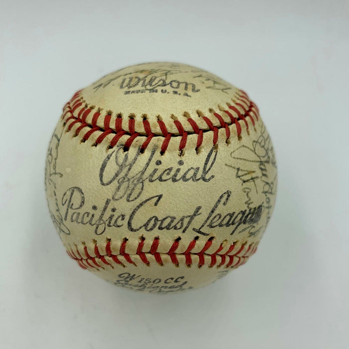 1945 World War II "Marianas League" Signed Baseball Enos Slaughter PSA DNA