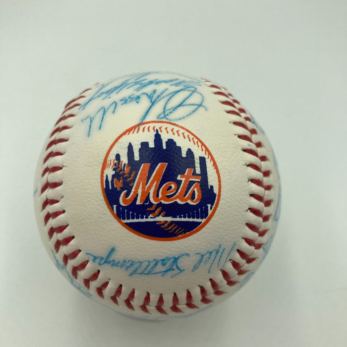 Vintage 1986 New York Mets World Series Champs Team Signed Baseball JSA COA