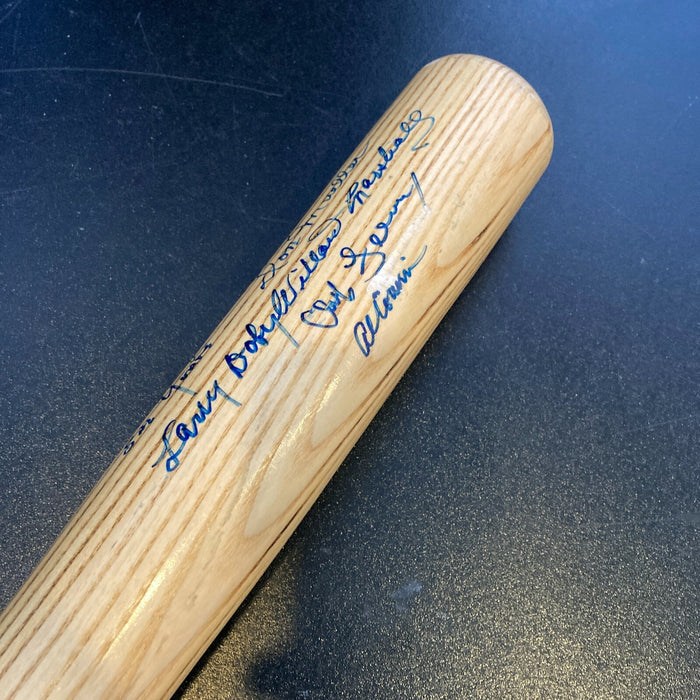 New York Giants Legends Signed Bat With Larry Doby & Art Rust Jr. JSA COA