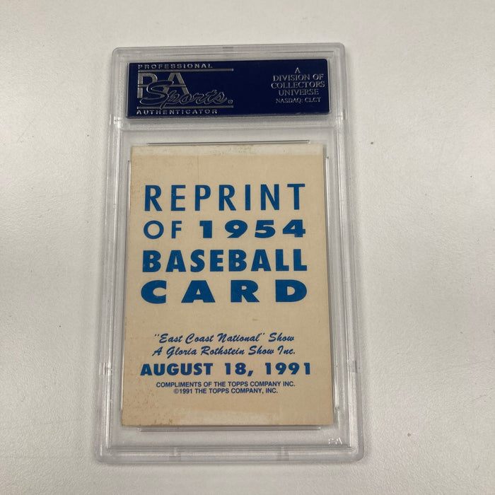 1954 Topps Hank Aaron RP RC Signed Baseball Card Auto PSA DNA