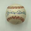 Mickey Mantle & Joe Dimaggio Signed 1950's American League Harridge Baseball JSA