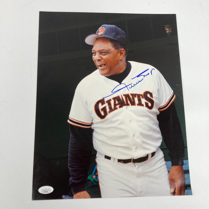 Willie Mays Signed Autographed 11x14 Baseball Photo JSA COA
