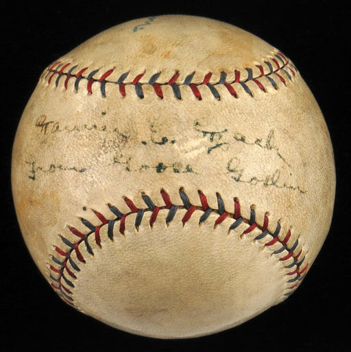 1927 Goose Goslin Single Signed Autographed American League Baseball JSA COA