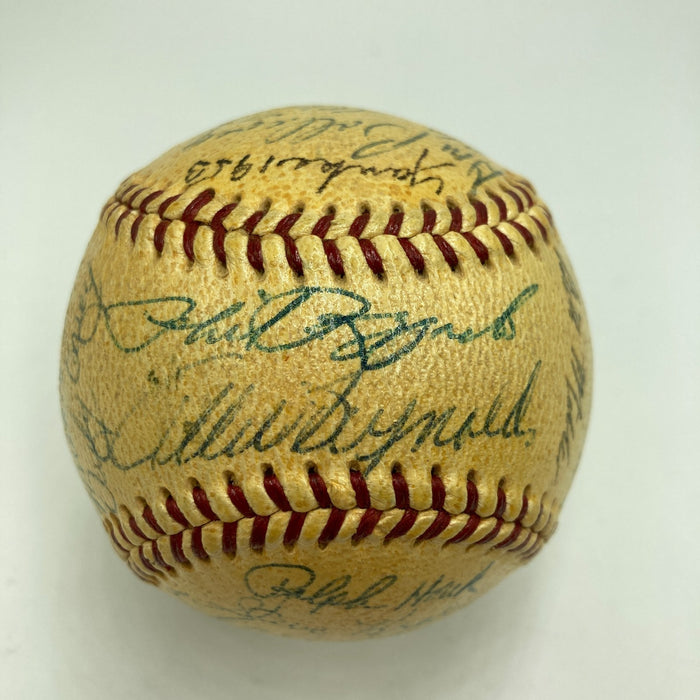 1953 New York Yankees World Series Champs Team Signed Baseball Mickey Mantle JSA