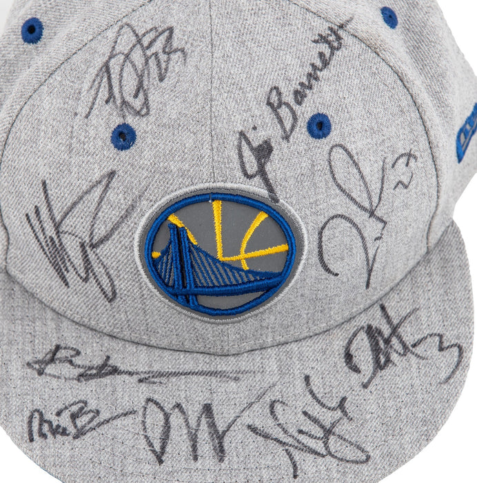 2017-18 Golden State Warriors NBA Champs Team Signed Hat PSA DNA COA