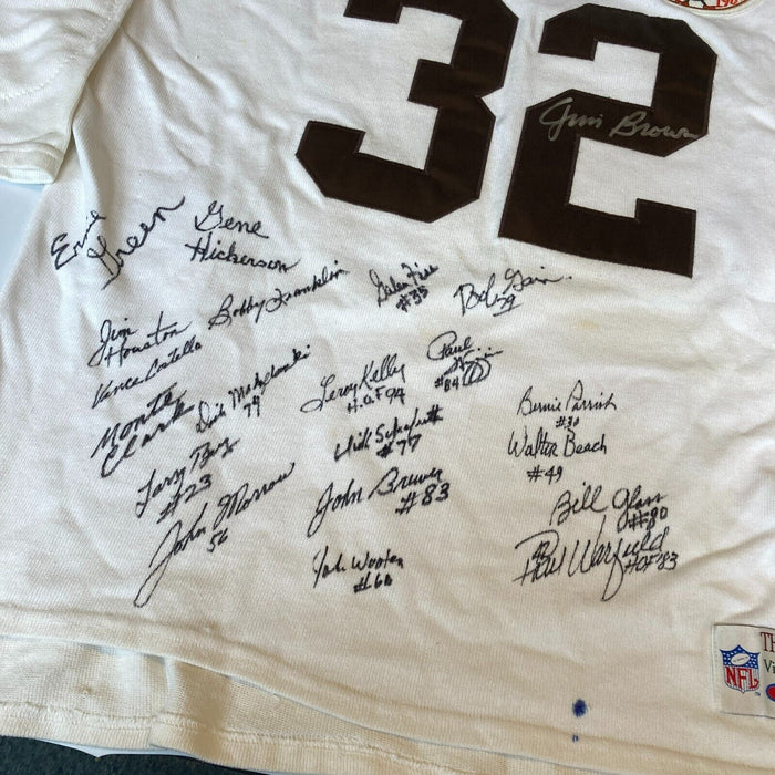 1964 Cleveland Browns Super Bowl Champs Team Signed Jersey Jim Brown JSA COA