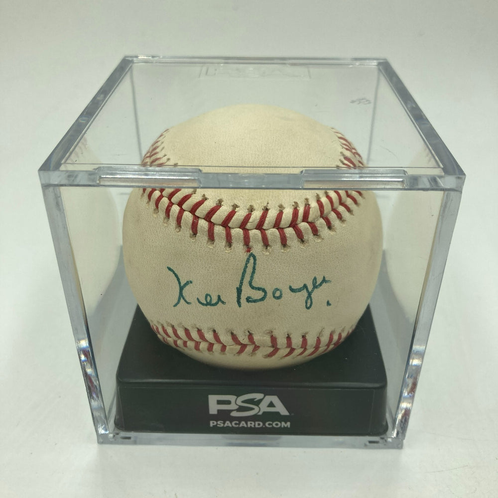 Beautiful Ken Boyer Single Signed Baseball PSA DNA Graded 9 MINT