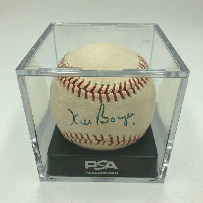 Beautiful Ken Boyer Single Signed Baseball PSA DNA Graded 9 MINT