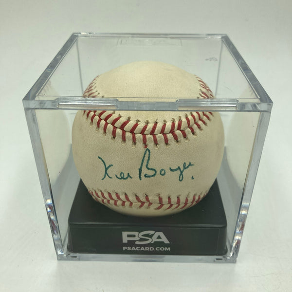 Beautiful Ken Boyer Single Signed Baseball PSA DNA Graded 9 MINT