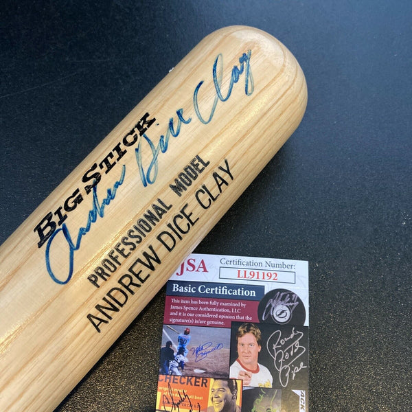 Andrew Dice Clay Signed Rawlings Game Model Baseball Bat JSA COA Comedian Celeb
