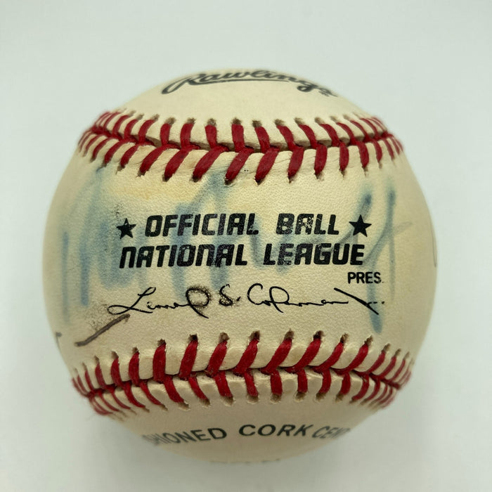 1972-73 New York Knicks NBA Champs Team Signed Baseball JSA COA