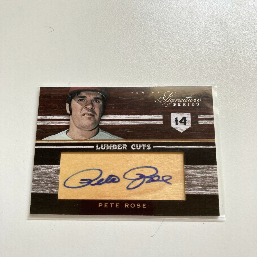 2012 Panini Pete Rose #22/25 Signed Game Used Bat Baseball Card Auto