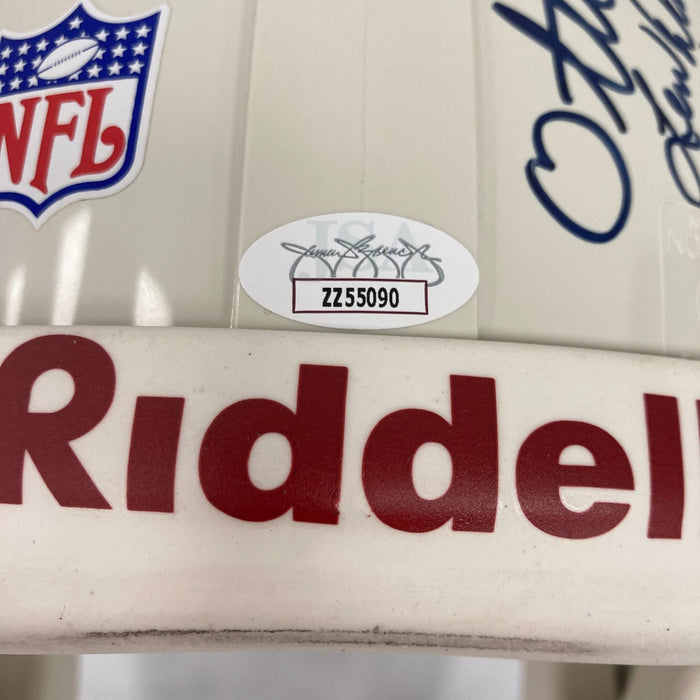 Johnny Unitas Joe Namath Len Dawson Hall Of Fame Multi Signed NFL Helmet JSA COA