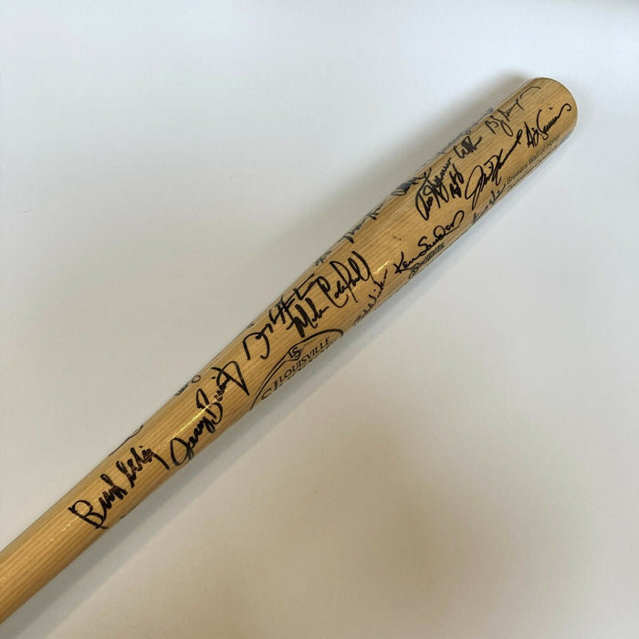 Hank Aaron Milwaukee Brewers Wall of Honor Signed Bat 30 Sigs MLB Authentic