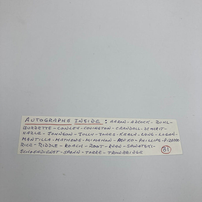 The Finest 1957 Milwaukee Braves World Series Champs Team Signed Program JSA COA