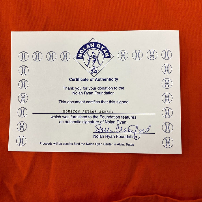 Nolan Ryan Signed 1970's Sand-Knit Houston Astros Vintage Jersey JSA COA