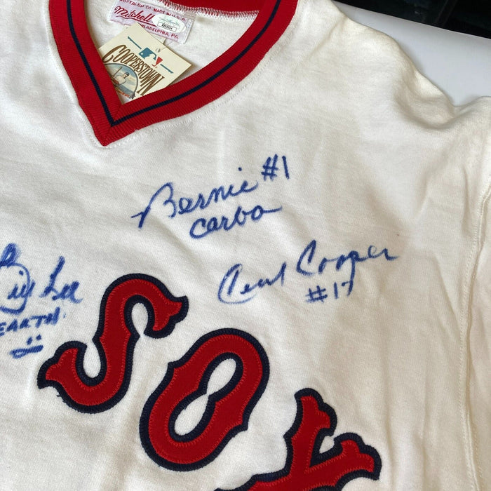 1975 Boston Red Sox AL Champs Team Signed Game Model Jersey Carl Yastrzemski JSA