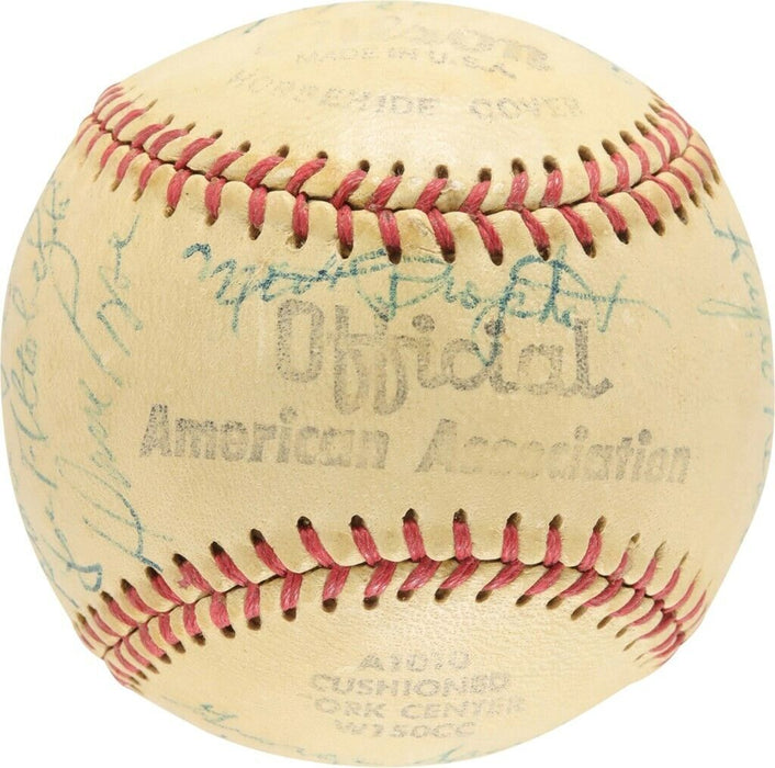 Roger Maris Pre Rookie 1956 Indianapolis Indians Team Signed Baseball PSA DNA