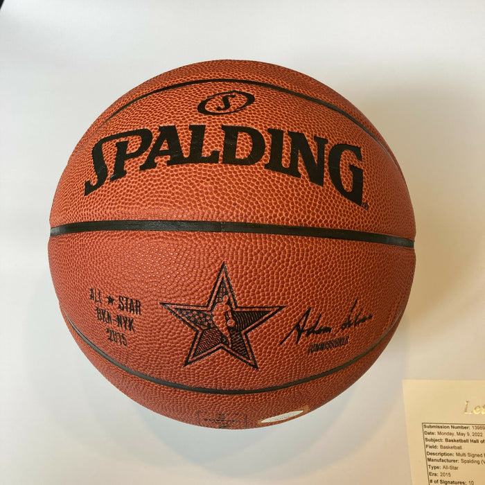 NBA Hall Of Fame Class Of 2015 Signed Basketball 15 Sigs JSA COA