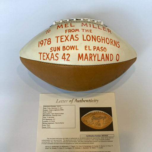 1978 Texas Longhorns Team Signed Autographed Football 50+ Sigs JSA COA