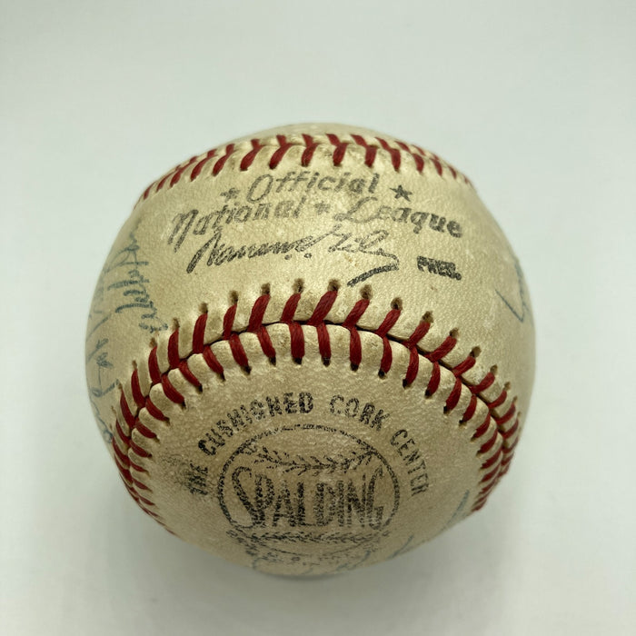 Sandy Koufax Don Drysdale 1962 Los Angeles Dodgers Team Signed Baseball JSA COA