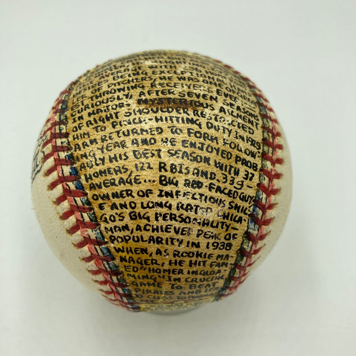Gabby Hartnett Signed Hand Painted George Sosnak Folk Art Baseball
