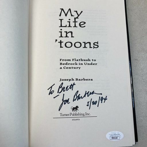 Joe Barbera Signed My Life In 'Toons Book With JSA COA The Flintstones