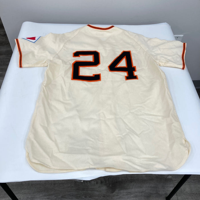 Willie Mays Signed New York Giants Authentic Mitchell & Ness Jersey JSA COA