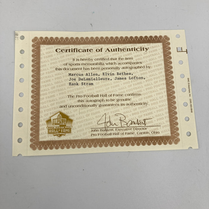 2003 NFL Hall Of Fame Induction Class Signed Football Marcus Allen JSA COA