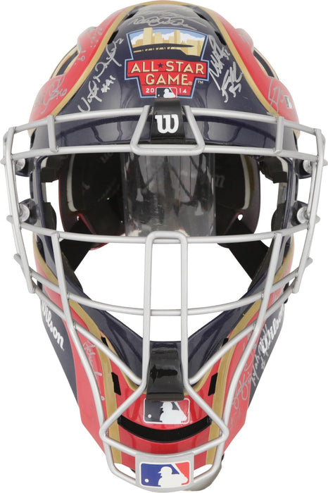 2014 All Star Game Team Signed Catchers Mask Derek Jeter Mike Trout PSA DNA