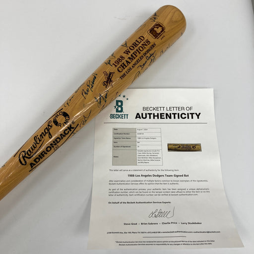 1988 Los Angeles Dodgers World Series Champs Team Signed Baseball Bat Beckett