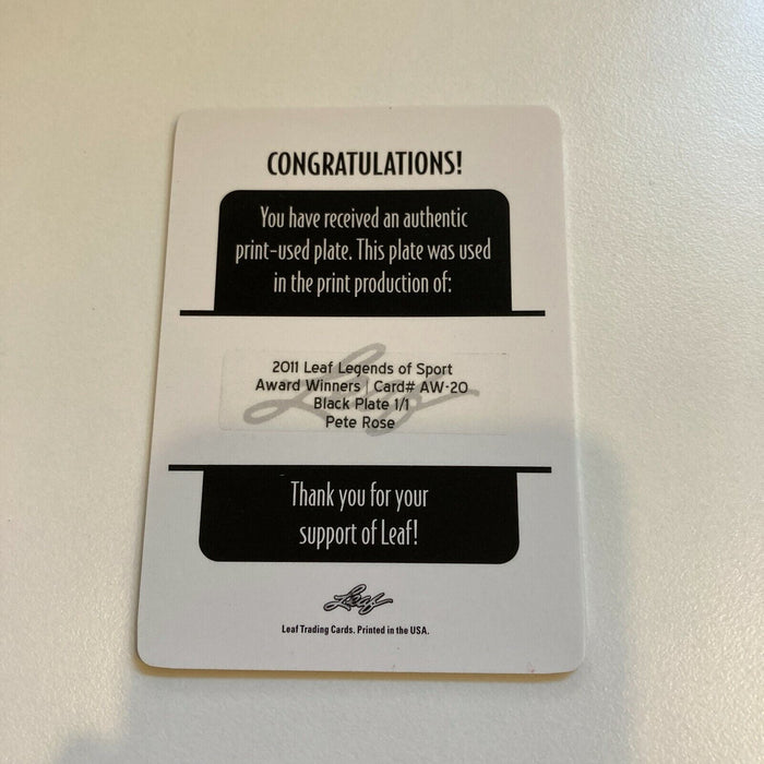 2012 Leaf Legends Of Sport Pete Rose #1/1 One Of One Auto Signed Baseball Card