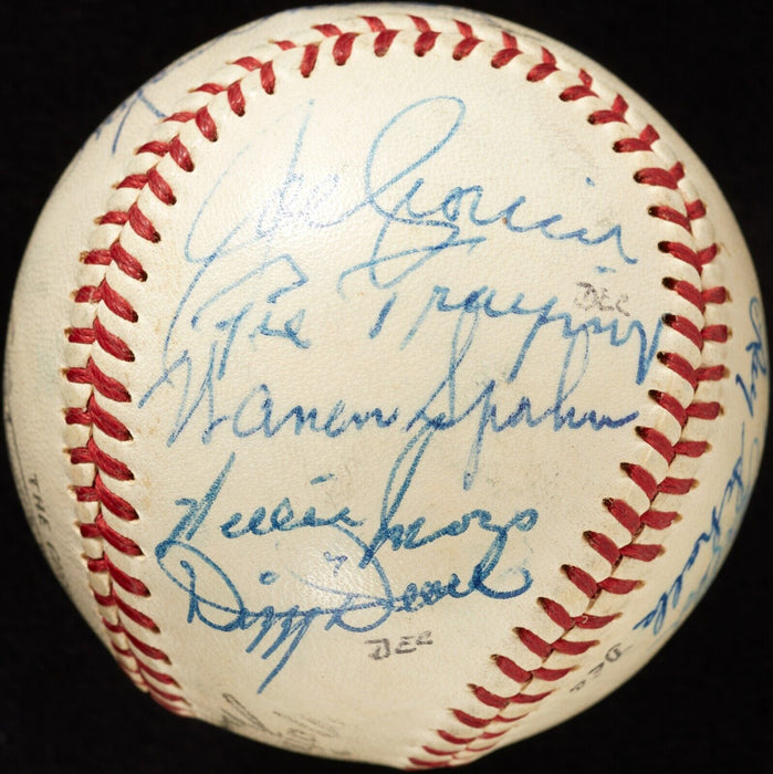 Stunning 1950's Hall Of Fame Multi Signed Baseball Rogers Hornsby Paul Waner PSA