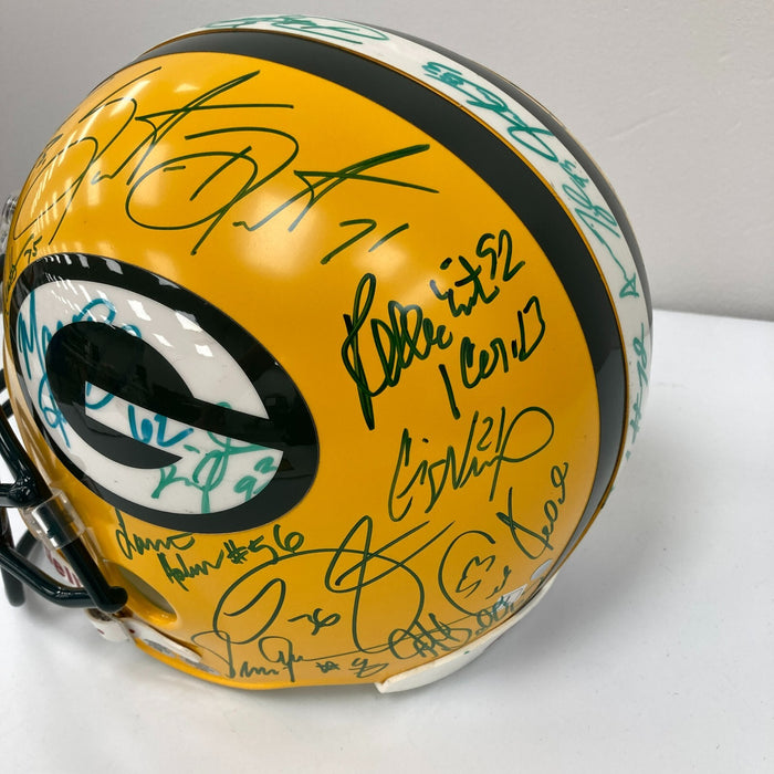 1996 Green Bay Packers Super Bowl Champs Team Signed Full Size Helmet JSA COA