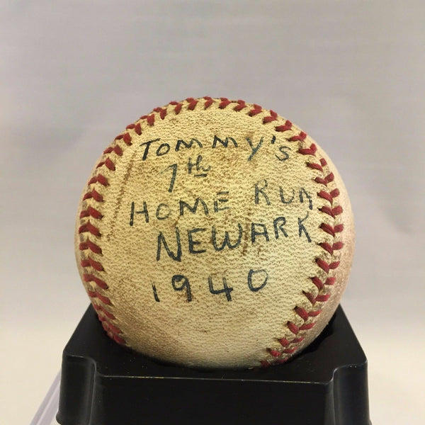 RARE 1940 Tommy Holmes Game Used Actual Home Run Baseball MEARS COA