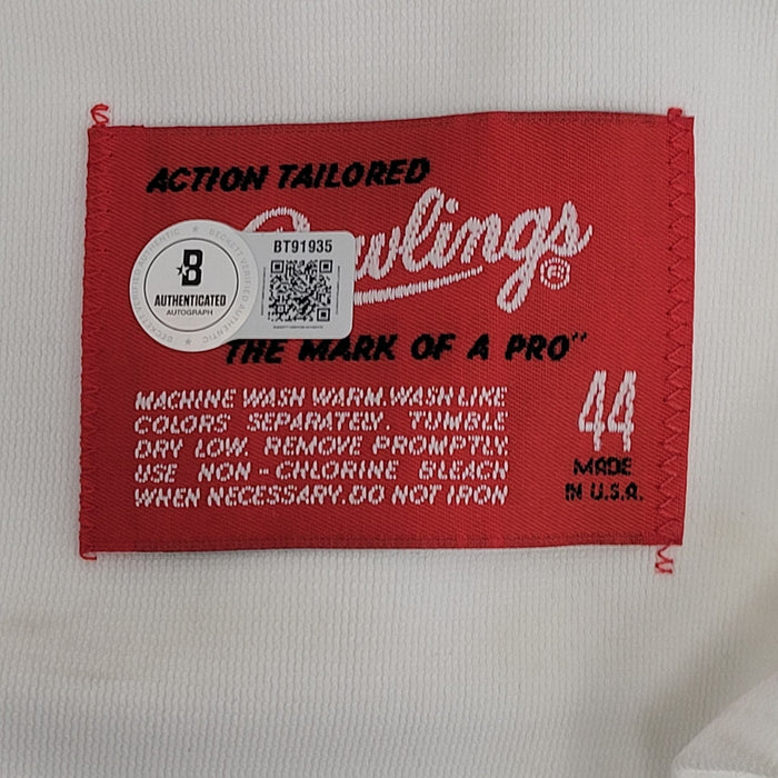 Eddie Mathews Signed Atlanta Braves Authentic Rawlings Jersey Beckett Certified