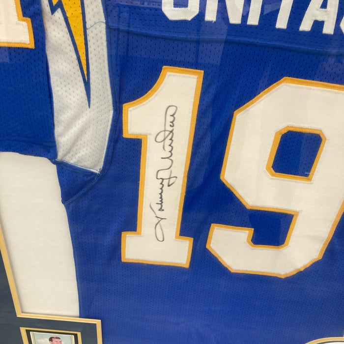 Johnny Unitas Signed San Diego Chargers Authentic Jersey Framed JSA COA
