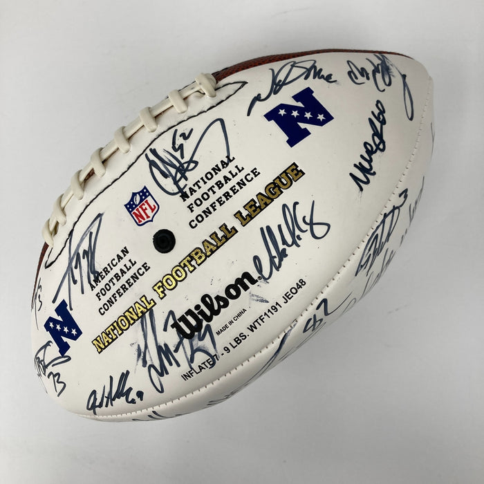 2013 Pro Bowl Team Signed Football Drew Brees Eli Manning JSA COA