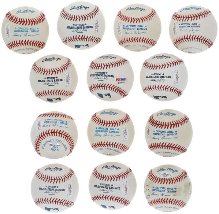 1956 New York Yankees WS Champs Team Signed Baseball Collection 33 Balls JSA COA