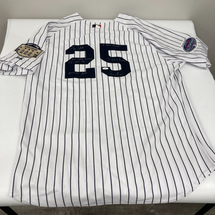 Jason Giambi Signed New York Yankees Jersey Inscribed  To Joba Chamberlain JSA