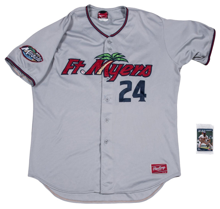 2013 Miguel Sano Pre Rookie Game Used Fort Myers Miracles Twins Jersey Team COA