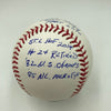 Whitey Herzog Signed Heavily Inscribed Stat MLB Baseball JSA COA