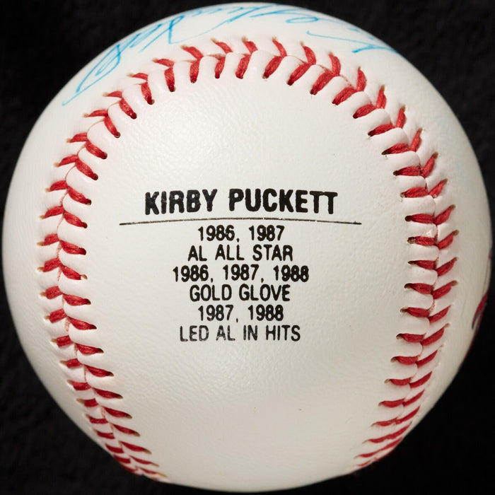 Beautiful Kirby Puckett Signed Commemorative Photo Baseball Beckett COA