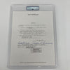 Ted Williams Full Name Signed Original Contract PSA DNA Graded MINT 9